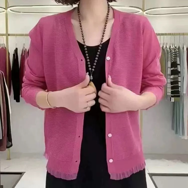 時尚純色針織衫